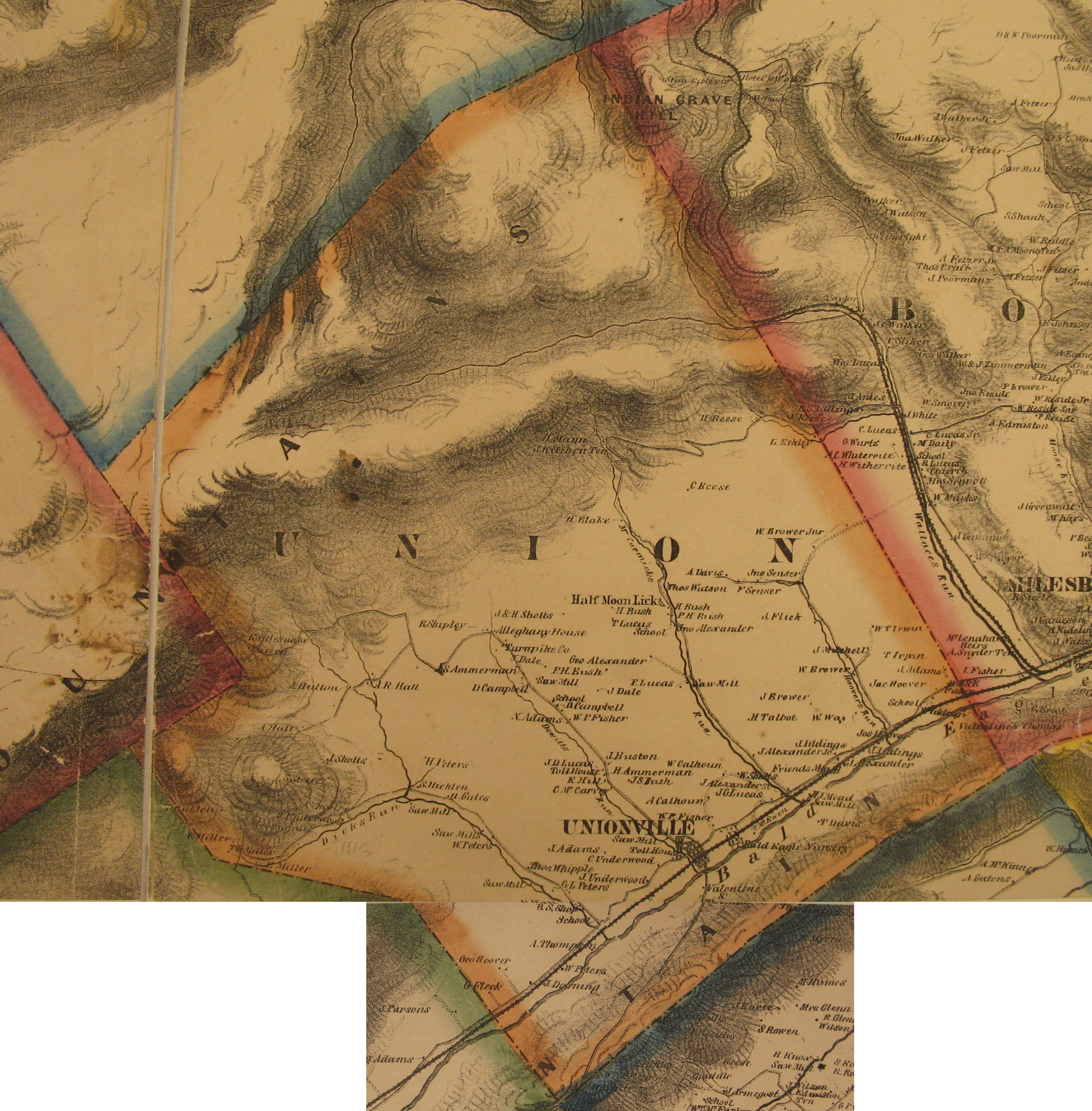 1797 PA MAP Pine Grove Pottsgrove Rankin Reamstown Stewartstown History SURNAMES 