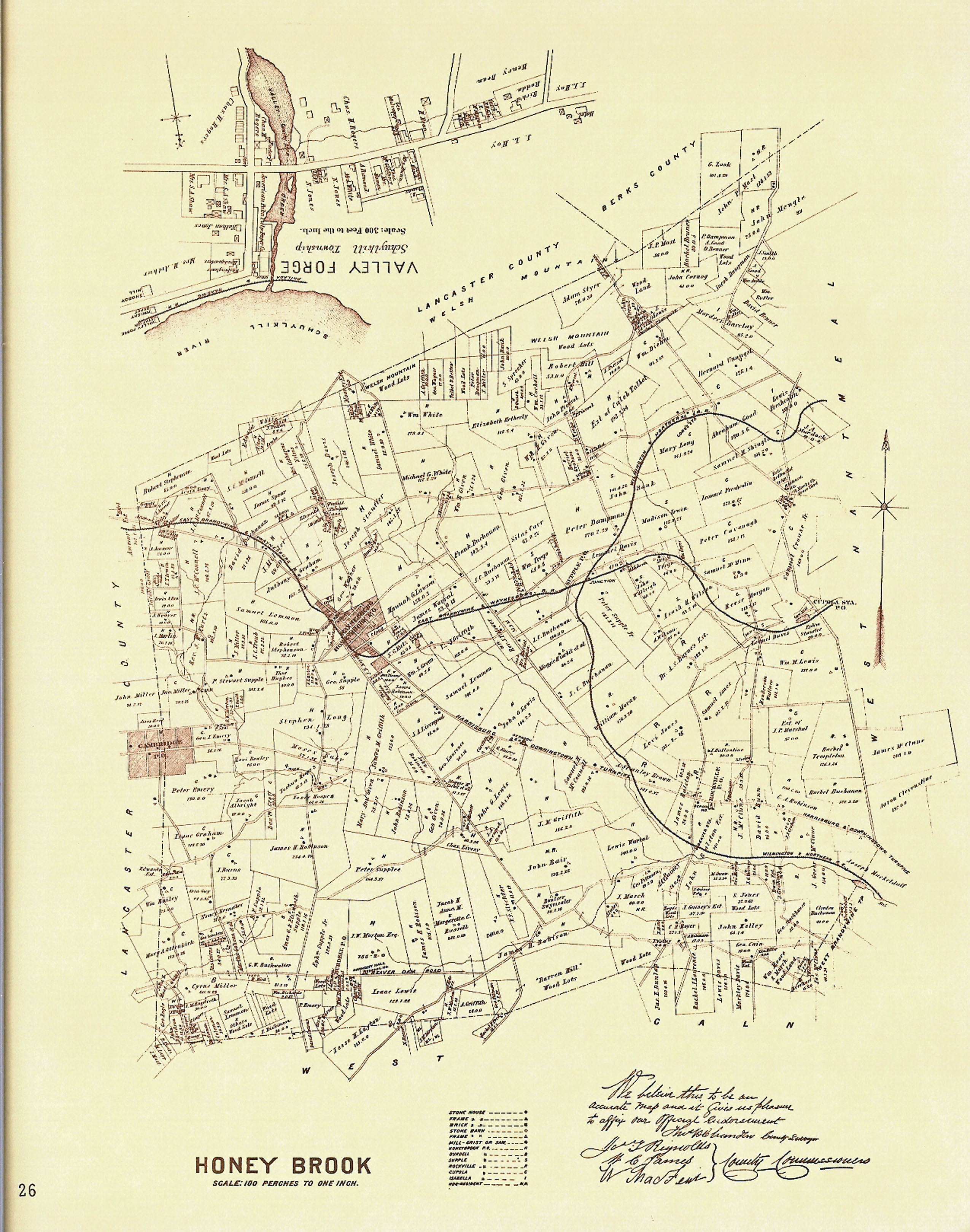 1797 PA MAP Shamokin Harleysville Chester Midland Fairchance History    SURNAMES 