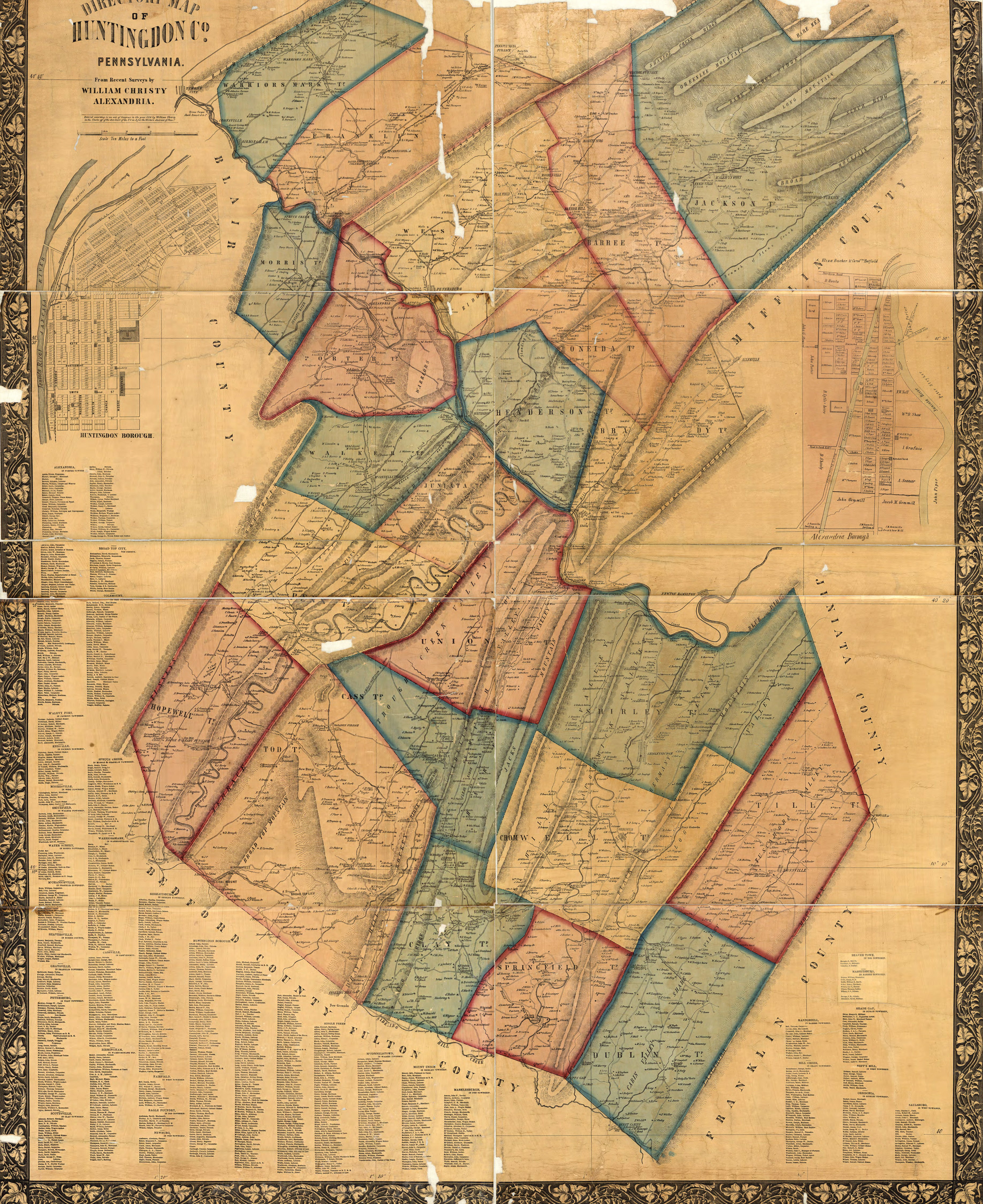 Huntingdon County Pa Map Huntingdon County Resources