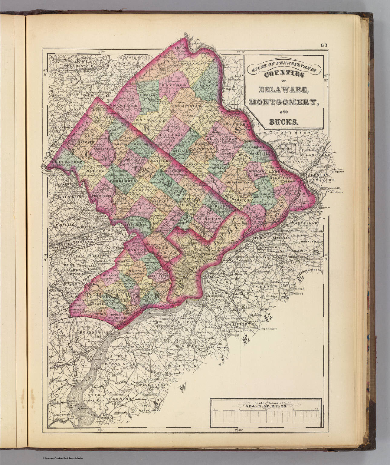 PENNSYLVANIA ATLAS MAP PLEASANT HILL SPRINGTOWN BUCKS COUNTY 1891 SPRINGFIELD 