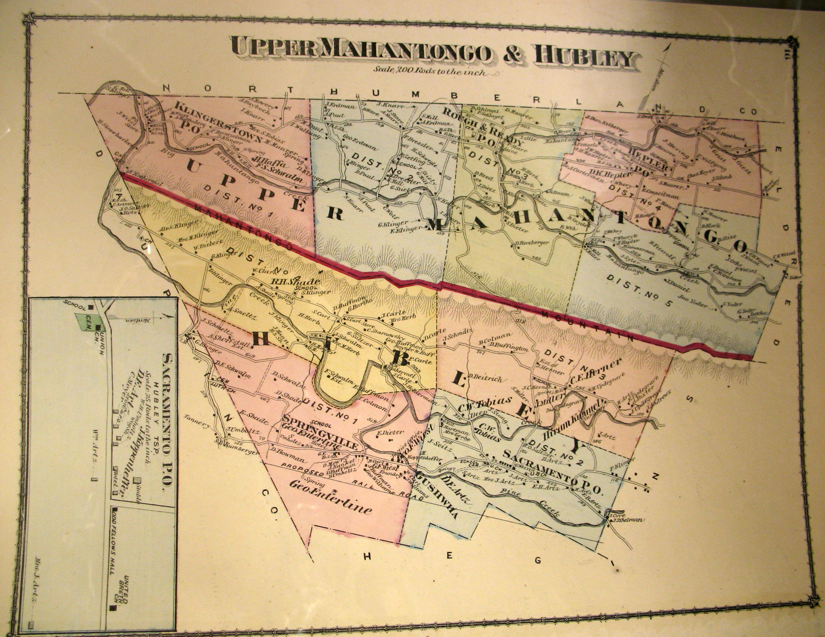 RARE HUGE 1770 PA MAP Palmerton Lehighton Lititz Tamaqua PENNSYLVANIA HISTORY 