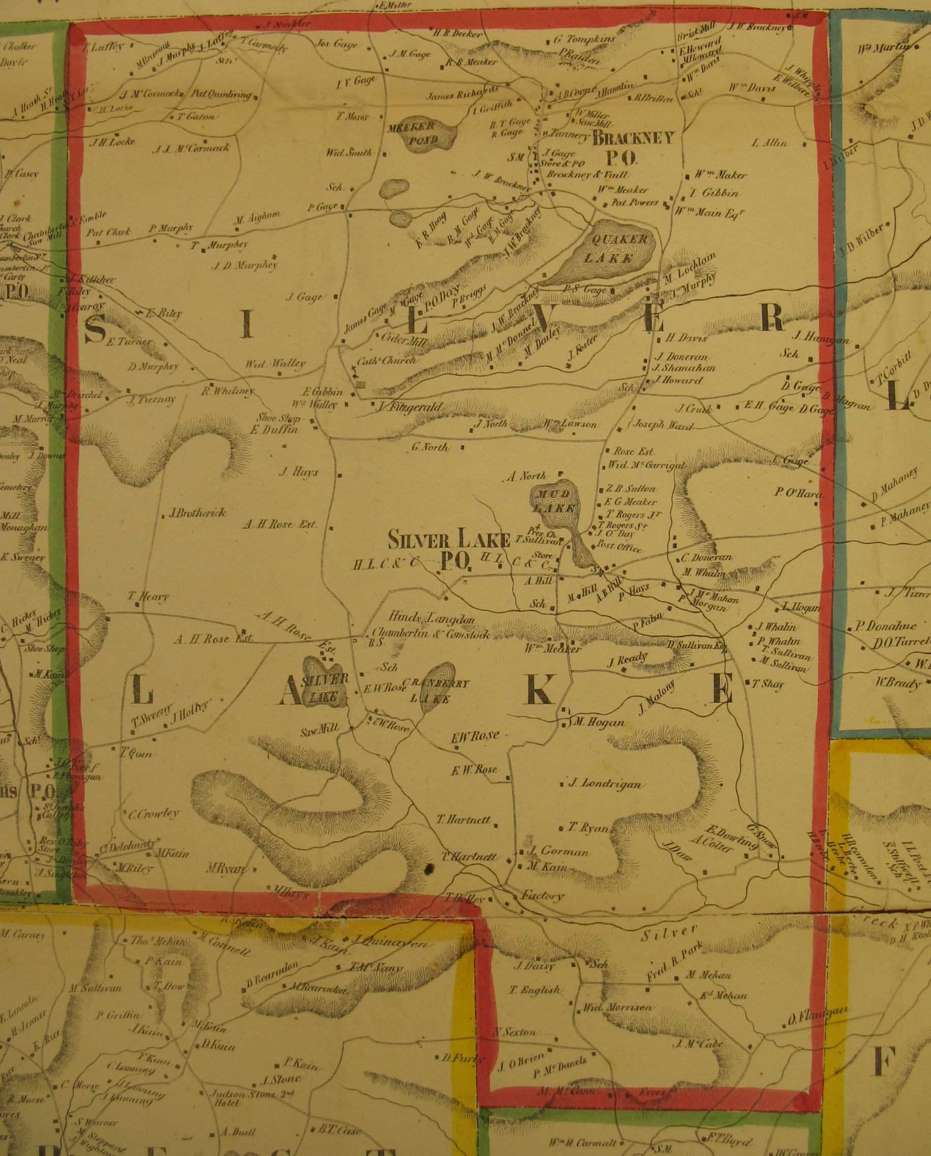 Pennsylvania Susquehanna County Map Jessup Township 1872 W16#07 