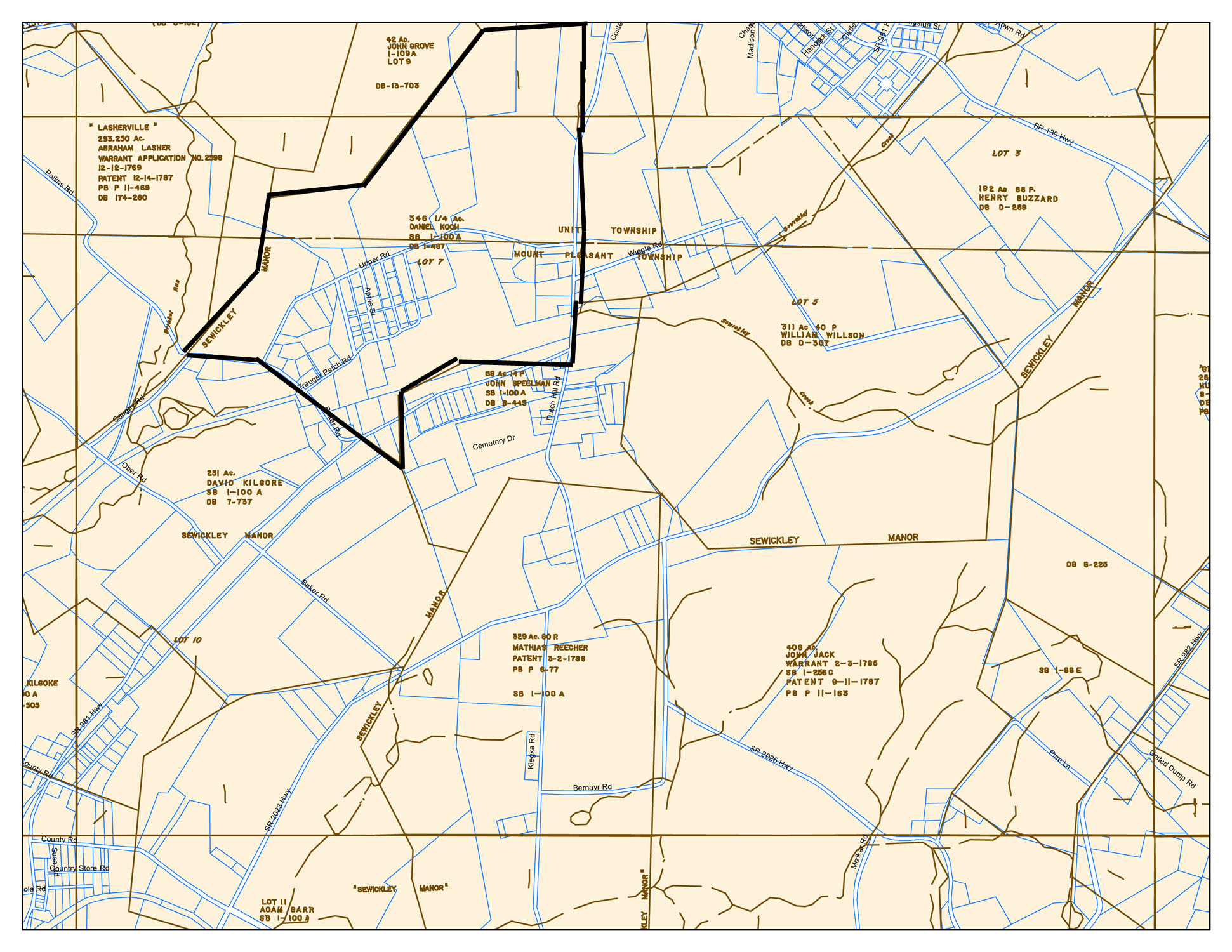 Westmoreland County Property Lines Westmoreland County Patentee Atlas