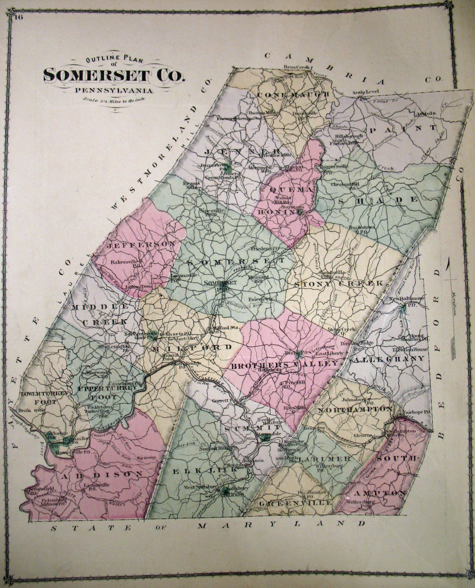somerset county pa township map